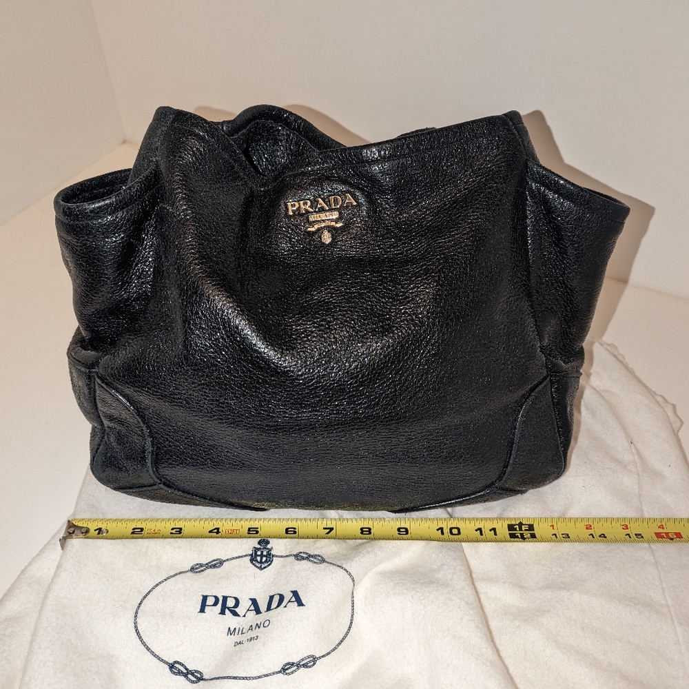 Authentic Prada Sacca Bag in Cervo Lux Nero - Picture 11 of 13